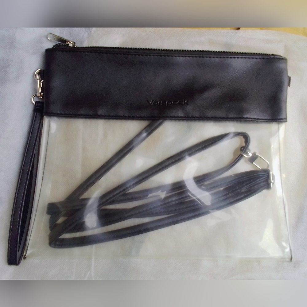 Vorspack Stadium Approved - PU Leather Clear Crossbody Bag for Concert